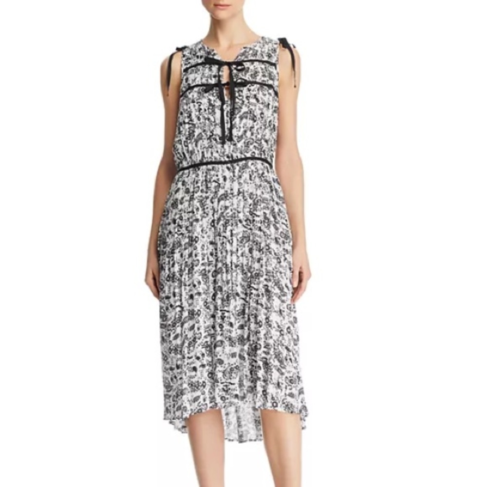 🌻Rebecca Minkoff White & Black Thea Dress NWT
